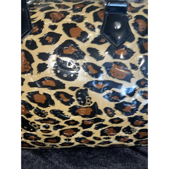 Hello Kitty Leopard Print Handbag With Black Handles & Tag - Picture 8 of 16